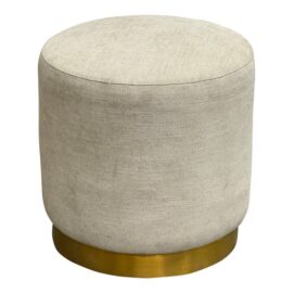 NEW Brownstone Arden Beach Brass Plinth Ottoman. Original Price: $1,265