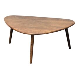 Poly & Bark Forma Walnut Triangular Coffee Table. Original Price: $320
