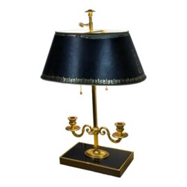 Vintage Brunschwig & Fils Alphonse Empire Bouillotte Desk Lamp. Original Price: $1,950