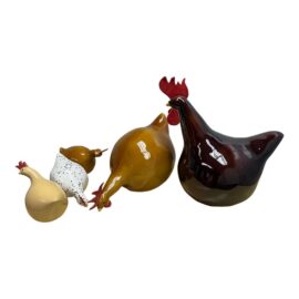 Catherine Hunter French "Les Poules" Ceramic Chickens, Set of Five