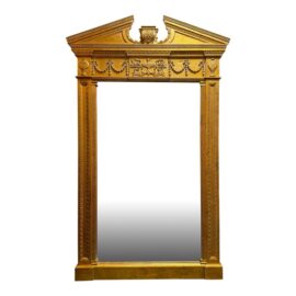 Restoration Hardware Entablature Gilt Framed Pier Mirror. Original Price: $5,800
