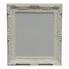D W M Maloos Custom Design Carved White Lacquer Frame. Original Price: $1,000