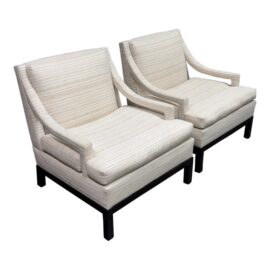 Mid 20th Century Lounge Chairs, a Pair