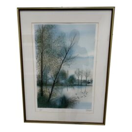 Circa 1978 Gilles Figuier. "Nostalgie" Lithograph