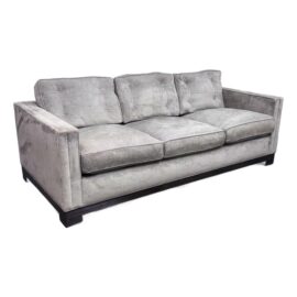 A. Rudin No.2667 Gray Pin-Dot Track Arm Sofa