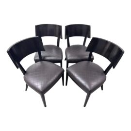 A. Rudin 729 Chocolate Brown Dining Chairs, Set of Four
