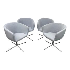 Piero Lissoni for Living Divani Mini Jelly Swivel Chairs, Set of Four. Original Price: $8,800