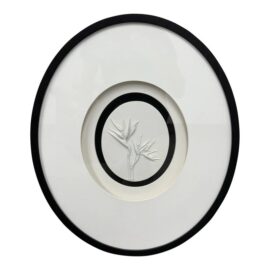 Natural Elements Plaster Art Work of Bird of Paradise in Double Frame