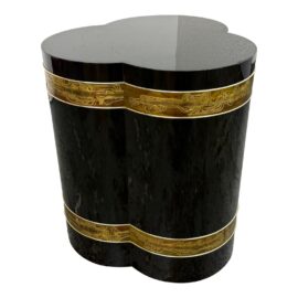 Circa 1970's Bernhard Rohne for Master Craft Trefoil Lacquered Side Table