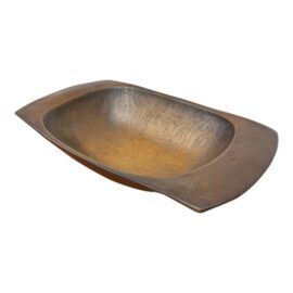 Vintage Japanese Wood Dough Bowl With Handles