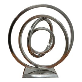 Mid 20th Century Chrome Metal Ring Sculpture