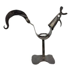Vintage Iron Rooster Candle Holder