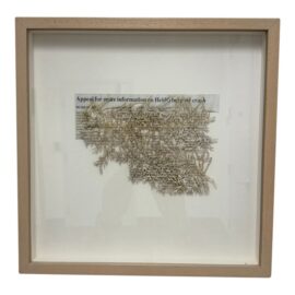 Circa 2008 Lyndi Sayles "Helderberg Crash-News" Medium Paper Framed. Original Price: $1,270