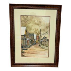 Marlena Pind Custom Framed Water Color. Original Price: $500