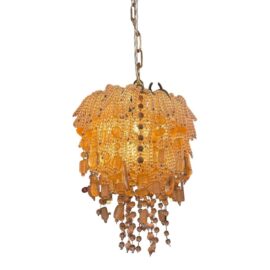 Whimsical Pink Glass Pendant Light