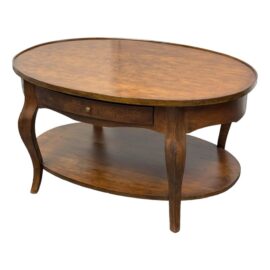 Vintage Single Drawer Oval Coffee Table