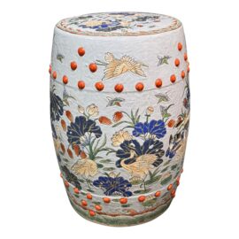 Vintage Chinese Hand-Painted Ceramic Garden Stool