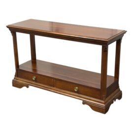 Broyhill Company Entry Table With Dual Surface + Double Drawers