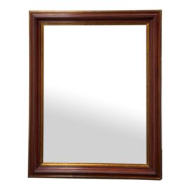 Antique Style Wall Mirror With Golden Accent Frame