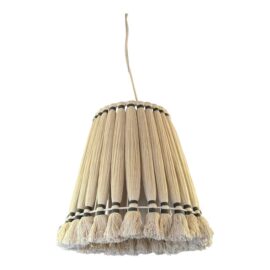 Boho Chic Cotton Tassel Light Pendant