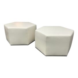 Michael Merrill Design Studio Custom Hexagonal Ottomans, a Pair
