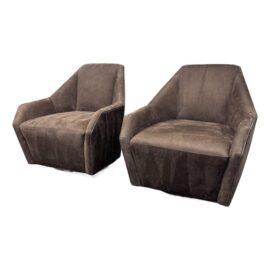 NEW M. Furnishings Haelyn Swivel Chairs, a Pair. Original Price: $4,700