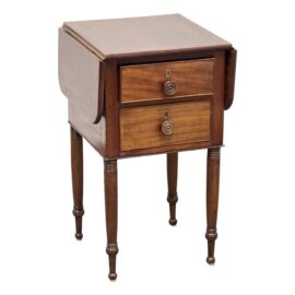 Victorian Pembroke Two Drawer Side Table