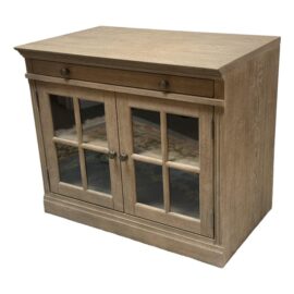 Pottery Barn Livington Gray Wash Media Console Cabinet. Original Price: $1,065