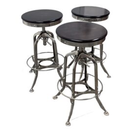 Restoration Hardware Toledo Adjustable Bar Stools, Set of Three. Original Price: $1,200