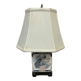 Vintage Reliance Lamp Co. Chinoiserie Peacock Table Lamp