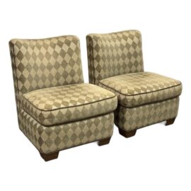 Charter Furniture Custom Design Slipper Lounge Chairs, a Pair