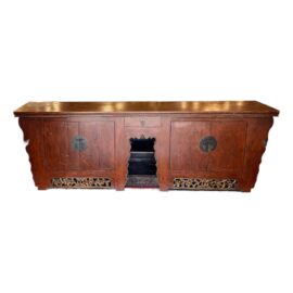 Late 19th Century Antique Chinese Rosewood Alter Sideboard