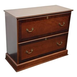 Cherry Finish Traditional Two Drawer File Cabinet