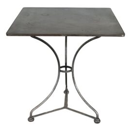 Vintage French Metal Square Gueridon Table. Orig Price: $1,500