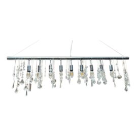 Nuevo Living Crystal Linear Suspension Chandelier. Original Price: $616