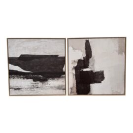Threshold Abstract Contemporary Framed Art, a Pair