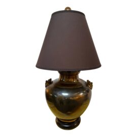 Vintage Brass Chinoiserie Table Lamp