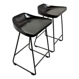 Pottery Barn Brenner Wood Counter Stools, a Pair. Original Price: $500