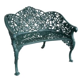 Cast Iron Passion Flower Garden Bench