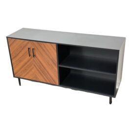 Walker Edison Caye Modern 2-Door-Bookmatch Asymmetrical Console