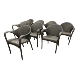 Richard Frinier for Dedon Outdoor Tango Arm Chairs, Set of Eight