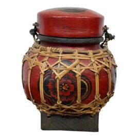Vintage Thailand Lacquer Rice Seed Basket