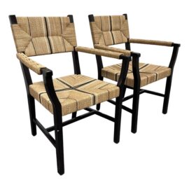 Serena & Lily Carson Dining Arm Chairs, a Pair. Original Price : $1,600