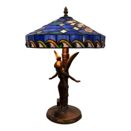 Limited Edition 50th Anniversary Tinkerbell Table Lamp With Tiffany Style Lamp Shade
