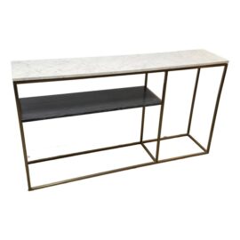 CB2 Two Tone Marble Console. Original Price: $600