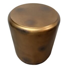 Contemporary Brass Drum Side Table