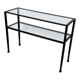 Pottery Barn Tanner Glass + Iron Console. Original Price: $700