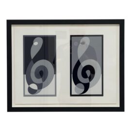 Circa 1970's Josef Albers G-Cleft Notes Variant Screenprint. Original Price: $5,000