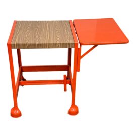 Vintage Orange Industrial Extension Table/ Petite Desk