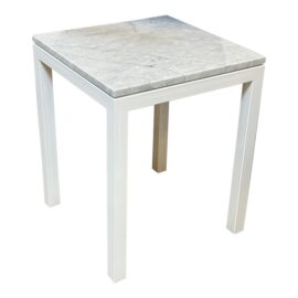Room and Board Parsons Metal Side Table + Marble Top. Original Price: $590